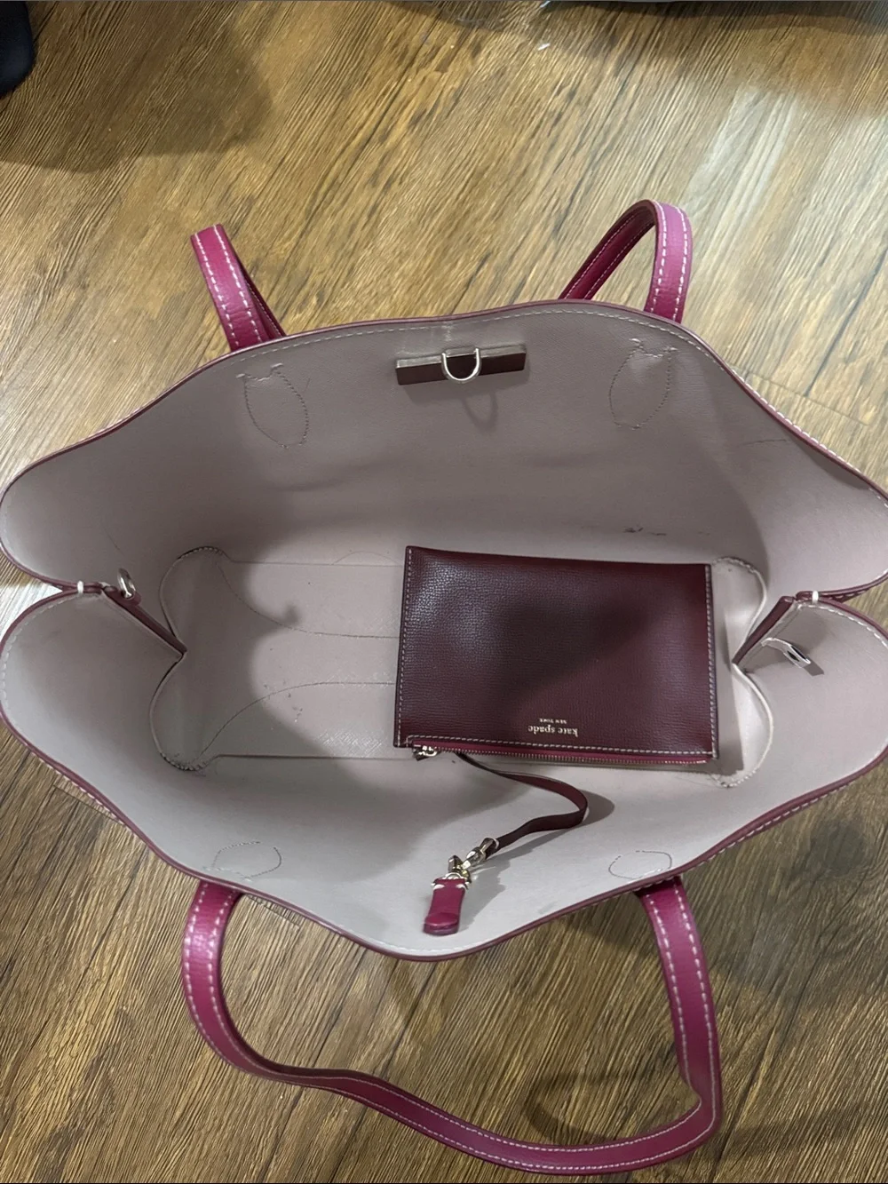 kate spade Magenta Pebbled Leather Tote